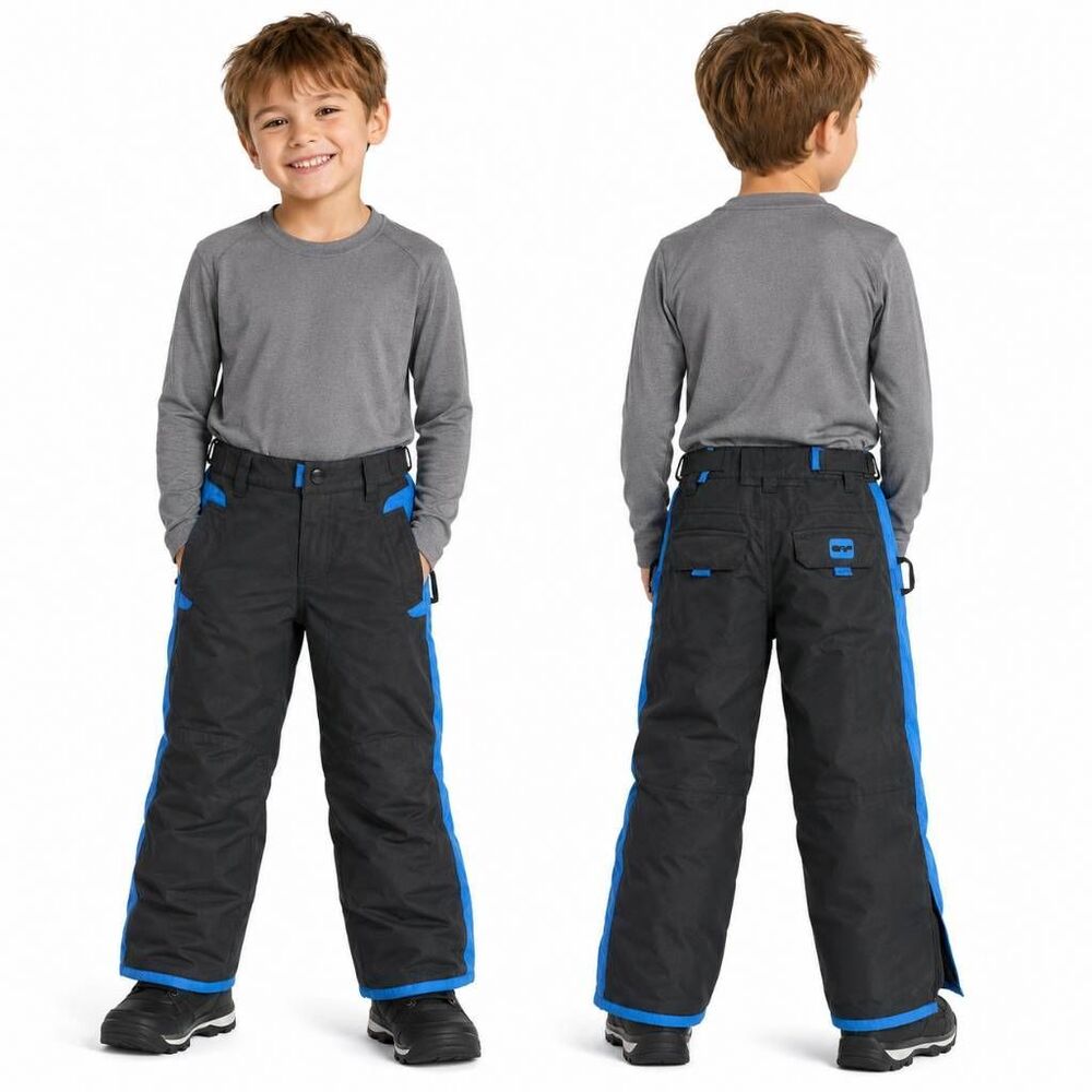 GAP Kids Snow Ski Pants Black Blue Size 5/6 Insulated